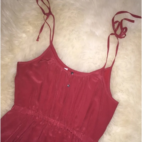 Madewell silk Skyway Cami dress spaghetti straps warm berry women’s size 10 - Picture 5 of 14